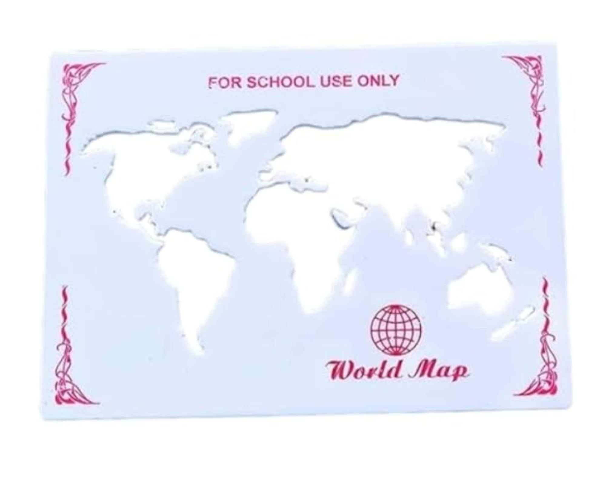 Geography Map Drawing Stencil Template, Plastic Outline for School Projects