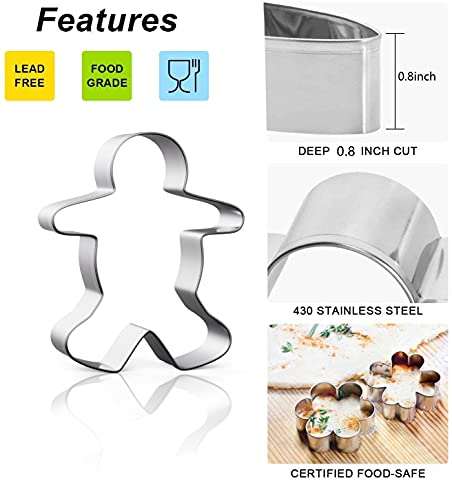 Foto von MIUTME Ausstechförmchen Weihnachten,9 Stück Plätzchen Ausstecher Weihnachten,Ausstechform Ausstecher Weihnachtsbaum,Keksausstecher für Tortendeko Kekse Backen Küche Zubehör