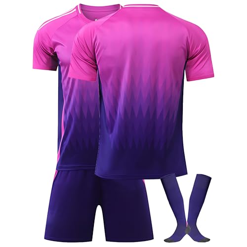 Conjunto Camiseta Fútbol Niños Personalizada 2024-2025 – Camiseta + Pantalón + Medias – con Nombre y Dorsal para Niños y Niñas Edición del Equipo Nacional