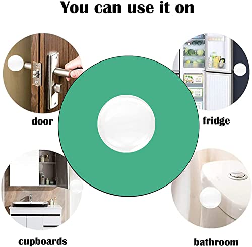 Wandschutz von Türknäufen-Efbock Transparent Silikon-Türstopper Wandschutz-Premium Türstoßstange Wandschutz für Zuhause oder Büro-Selbstklebender Türgriff Stoßschutzstopper Gummistopper 6stück