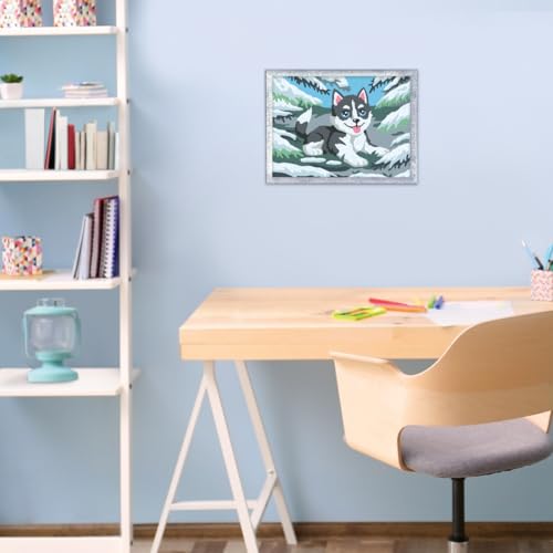 Kit De Peinture Par Numéros Ravensburger 12023226 – Huski Neige - vue 6