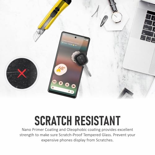 OpenTech® Military-Grade Tempered Glass Screen Protector Compatible for Google Pixel 8 Pro with Edge to Edge Coverage and Easy Installation kit