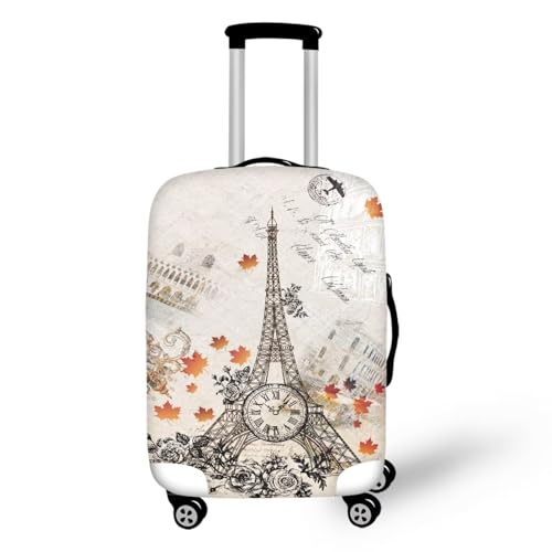 Image of Mumeson Effiel Tower Luggage Cover & Protector - Fits Most Sizes, Lightweight, Washable, Stretch
