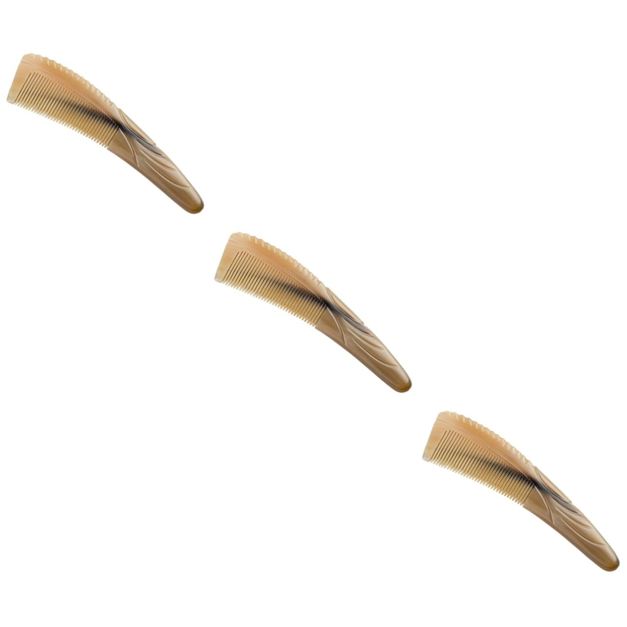 Healeved 3pièces Peigne De Massage Corne De Bœuf Peigne Démêlant Pour Hommes Et Femmes Anti-statique Naturel Et Pour Massage Relaxant Du Chevelu