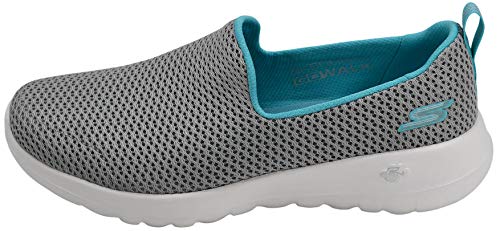 Image of Skechers Women's Go Walk Joy Walking Shoe, Grey /Light Blue, 8 W US