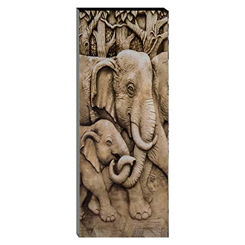 Image of Indianara Set of 3 Gautam Buddha in Meditation MDF Art Painting (3493 FLa) without glass 4.5 X 12, 9 X 12, 4.5 X 12 INCH
