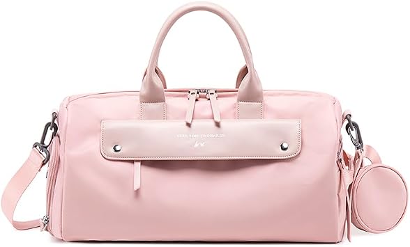 Sports Duffle Bag with Shoe and Wet Compartments, Gym Travel Workout Bag for Women