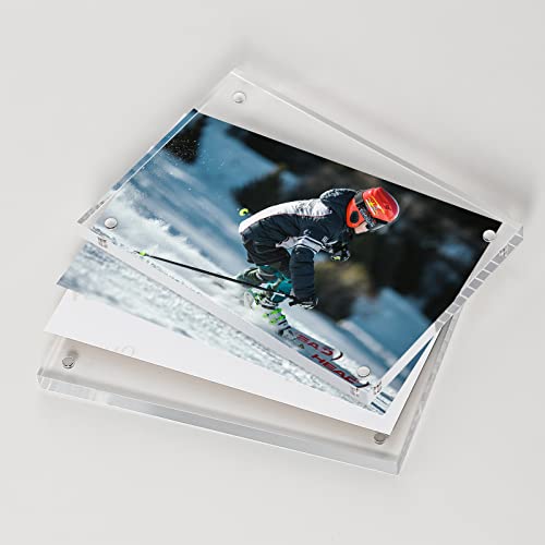 Mcblancok Double Sided Picture Frame 4X6,Replace Family Glass Photo Frame For Lovely Baby,Dog And Cat Memorial (10Mm +10Mm Thick Vertical/Horizontal Display Frame) #TOP3