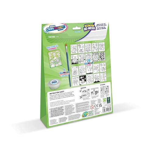 Scentos CleanColouring™ Magic Gel Painting Adventure Set Mess Free Scented Painting Fun for Boys and Girls Free from Mess Scented Magic Gel Paint CleanColouring Paper with included paintbrush