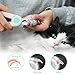 vsshe Nagelknipser mit Led-Licht für Hunde Katzen, 2-in-1 Krallenschere und Hundenagelschleifer mit Nagelfeile und Spritzfest Schutzvorrichtung für Hunde Katzen Kaninchen und Weitere Haustiere -Blau