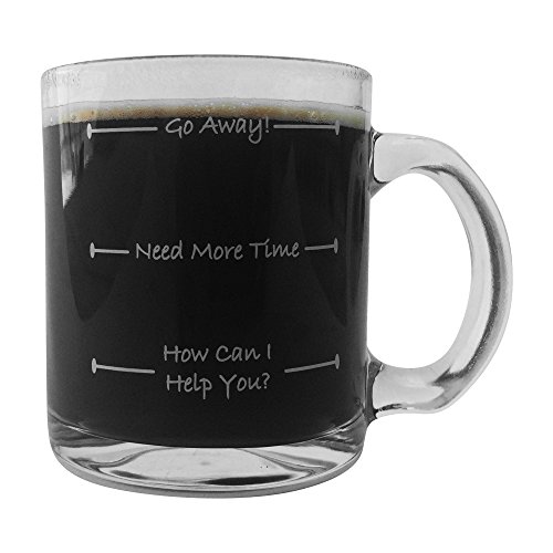 Smart Mugs Go Away Glass Coffee Mug
