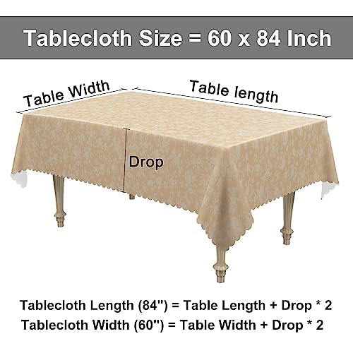 Smiry Rectangle Table Cloth, Waterproof Heavy Duty Vinyl Tablecloths, Wipeable Washable Table Cover For Kitchen And Dining Room thumb #7