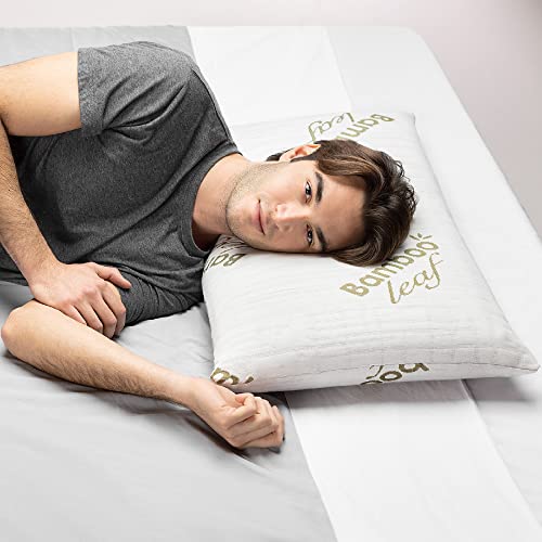 Flowen-Cuscino-Cervicale-Memory-Foam-per-Dormire-Ortopedico-Aloe-Vera-Guanciale-Ideale-per-Supporto-al-Collo-Ergonomico-Traspirante-Antirussamento-Anallergico-Federa-Bamboo-Lavabile