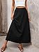 ANRABESS Womens Maxi Skirt 2026 Summer Boho Flowy Tiered Casual Elastic High Waisted Swing A-line Long Skirts with Pockets Black Large