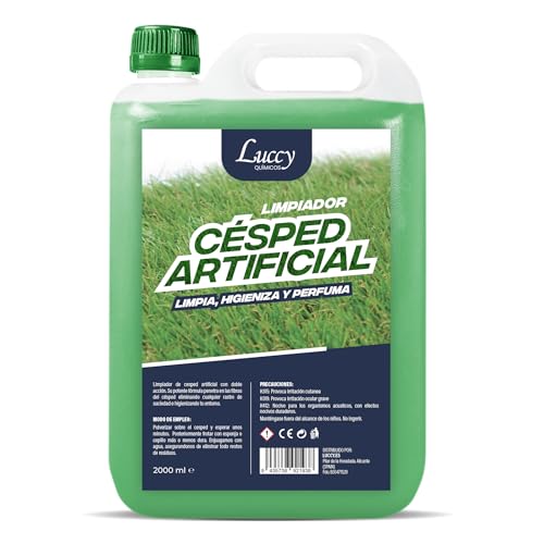 LUCCY Higienizador Césped Artificial | Limpiador para Césped Artificial, Higienizador Concentrado Triple Acción | 2 Litros