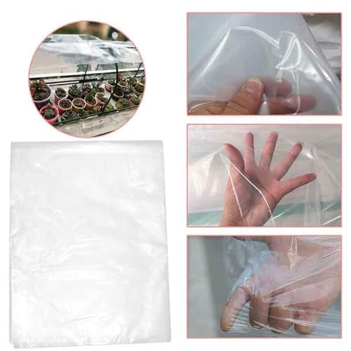 dDanke 4.5m×3m Clear PE Greenhouse Film Waterproof Cover for Garden Plant Pond Protection All Season Use
