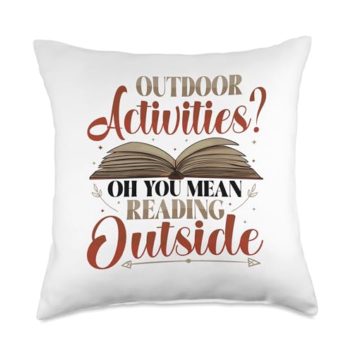 Outdoor Activities Reading Outside Books Reading Throw Pillow