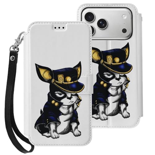 iPhone 17 Pro用 ケース 手帳型 ジョジョの奇妙な冒険 イギー Iphone17用カバー アイフォン17 用 ケース スマホケース おしゃれ 人気 財布型 PUレザー 携帯カバー カード収納 スタンド機能