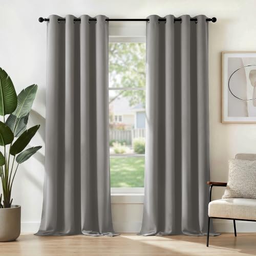 Deconovo Blackout Curtains 95 Inch Long Sliding Glass Door Bedroom Curtains