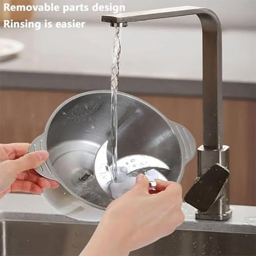 Multifunctional Stainless Steel Meat Grinder - 5L Capacity Fully Automatic Electric Food Chopper with Container, Ideal for Home Cooking, Blue