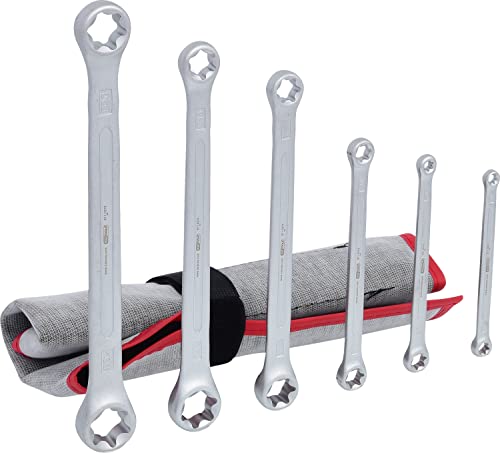 Ks Tools 911.0370 - Jeu de 6 Clés polygonales droites TORX® - en trousse - En chrome Vanadium - Finition Satinée