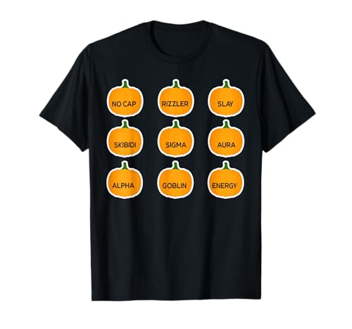 Automne Automne Skibidi Gen Alpha Slang Brain Rot Halloween T-Shirt