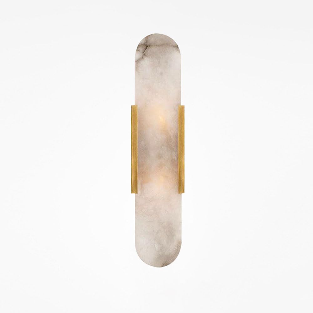 WLBHWL Alabaster Wall Sconce, Modern Indoor Lighting, Spain Natural Marble, G4 Socket, Living Room, Dining Room, Stairs, Bedroom