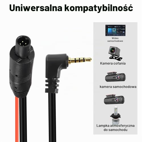 MEIRIYFA 4-pinowy tachograf kabel do kamery cofania 2,5 mm męski (10 m)