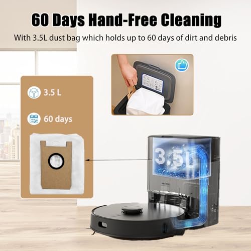 Acessórios de aspirador para robô de limpeza AIRROBO T20+, 1 escova principal, 4 escovas laterais, 4