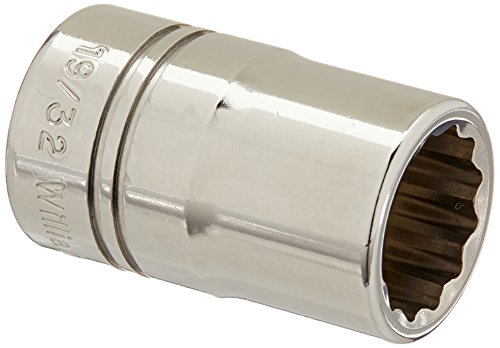 Williams ST-1219 1/2 Drive Shallow Socket, 12 Point, 19/32-Inch