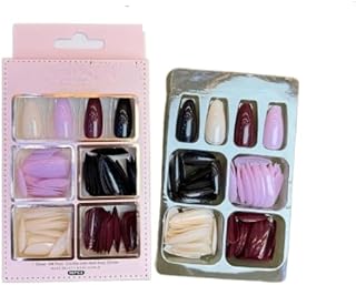 أظافر صناعية تدوم طويلًا لأيدي أنيقة من 96 قطعة