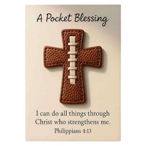 A Pocket Blessing – Baseball Football Softball Cross Edition,Inspirational Token for Teams & Youth Group Encouragement Decor,Handmade Pocket-Sized Cross Gift for Athletes Sports Fans