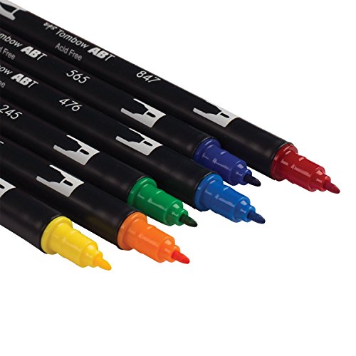 Image of Tombow Dual Brush Pen Art Marker Set: Set Includes 1 of Each Marker Set Primary, Greyscale and Portrait