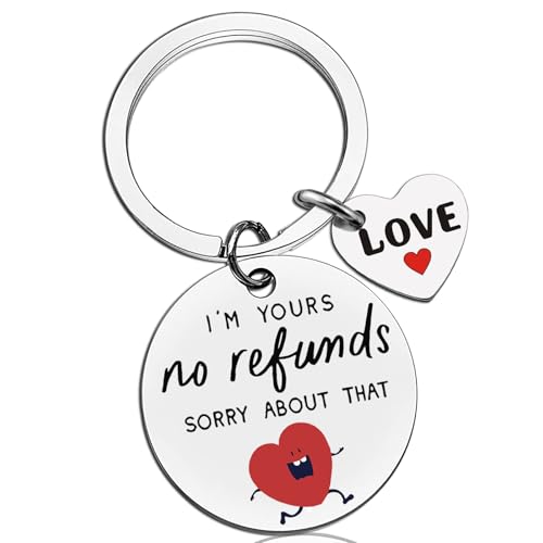 Crizaor Valentines Day Gifts For Girlfriend Boyfriend Cute Keychains For Women Men Sweetest Day Gifts for Bf Gf Couples Gift Ideas For Wife Husband Romantic Presents I Am Yours No Refunds