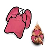 Hen Saver Hen Apron/Saddle, Double Strap, Fixed Shoulder Protector, Large, Awareness Pink