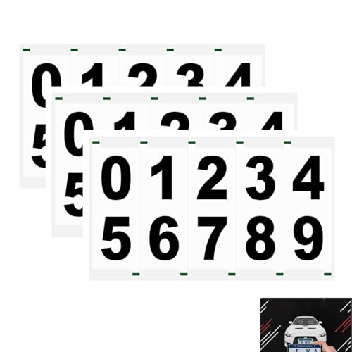 Nanofilm Calcomanía para placa de matrícula, placas de matrícula Vanish Places, calcomanía digital invisible reflectante para número de matrícula (A,S)