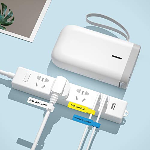 NIIMBOT Thermo Kabeletiketten, 12.5 x 109mm Etikettendrucker Thermo Papier Kompatibel mit dem D110 D11 D101 H1S Etikettendrucker, 65 Etiketten/Rolle (3-Rollen-Pack) (Weiß)