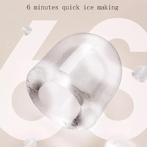 Eismaschine, tragbare elektrische Eismaschine für die Theke, 15 kg in 24 Stunden, 9 kugelförmige Würfel in 6 Minuten, perfekt für Partys und Hausbar, Eiswürfelmaschine
