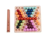 Eichhorn Montessori Sortierperlen - Lernspiel, fördert Feinmotorik, Konzentration und Farbzuordnung, aus FSC zertifiziertem Birken-, Buchen- und Lindensperrholz, ab 4 Jahren