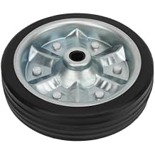 Universal Trailer Jack Wheel, Heavy Duty Utility Carts Wheel 8 Inch, Sturdy Easy to Install Rotating Stand for Heavy Equipment Rubber Clad Iron Wheel