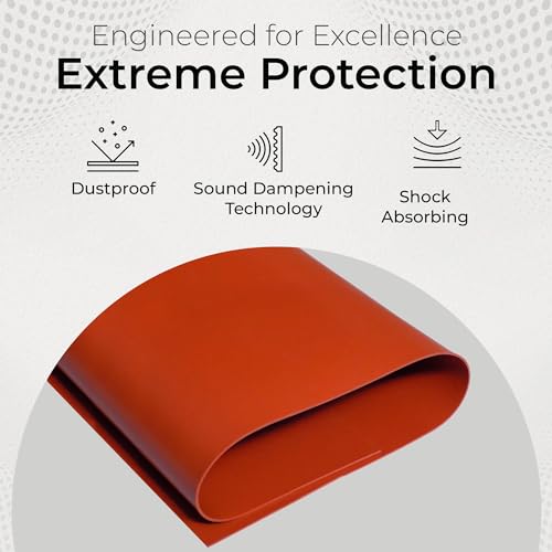 Image of Exactly Rubber - Commercial Grade Silicone Sheet, 60A Durometer Silicone Mat, -80 to 450F Temperature Resistant Rubber Mat, Rubber Sheet with 350% Elongation, Made in the USA, 1 /32 x 9 inch x 12 inch, Red