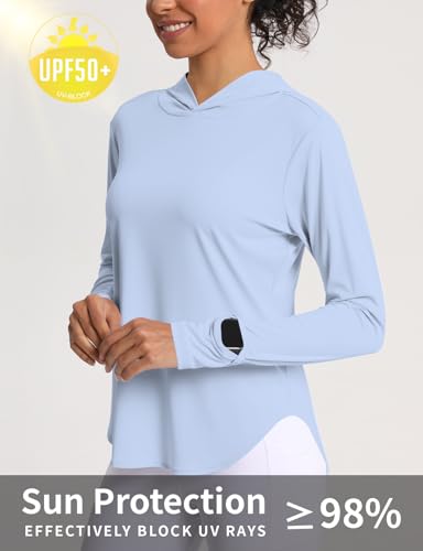 Women's Sun Shirt Hoodie Rash Guard Long Sleeve SPF UV Protection T-Shirts UPF 50+ Hiking Quick Dry Lightweight2