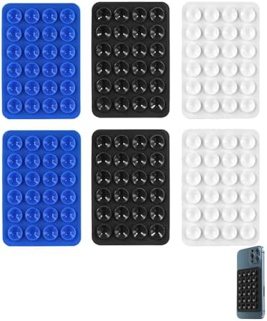 6 PCS Suction Phone Case, Phone Suction Sticker, Silicone Suction Phone Case for Hands-Free Mobile Accessory Holder Grip (6 Colors)