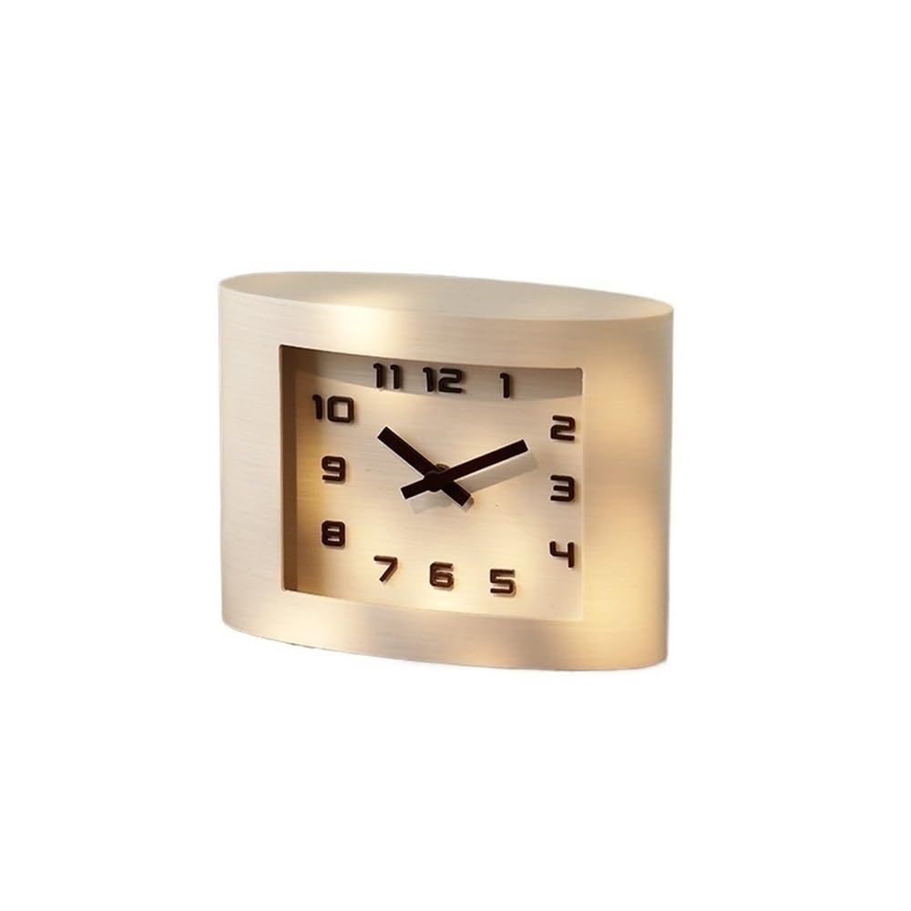Reloj de mesa silencioso sin tic-tac para un descanso sin ruidos en el dormitorio
