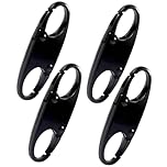 4 Pcs Small Zipper Clips,Double Opening Snap S Hooks Backpack Zipper Lock Anti Theft,Detachable Black Anti Theft Zip Lock for Bag, Tent, Handbags, Camping, Fishing, Traveling, Outdoor Sports