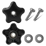 DZQPPC Handle Knob and Screw Bolt Washer Kit for Toro Lawn Mowers and Snow Blowers 92-2260 106-4161 107-3844 Used on Many Snowthrowers and Walking Lawnmowers Repair Parts (2 Sets)