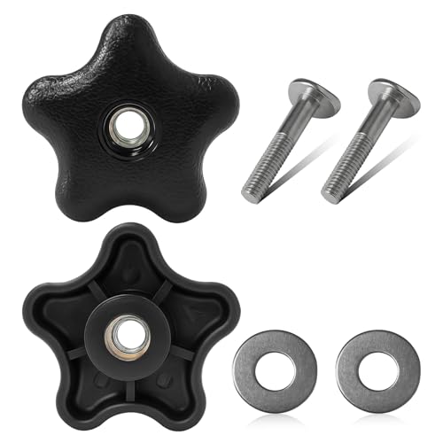DZQPPC Handle Knob and Screw Bolt Washer Kit for Toro Lawn Mowers and Snow Blowers 92-2260 106-4161 107-3844 Used on Many Snowthrowers and Walking Lawnmowers Repair Parts (2 Sets)
