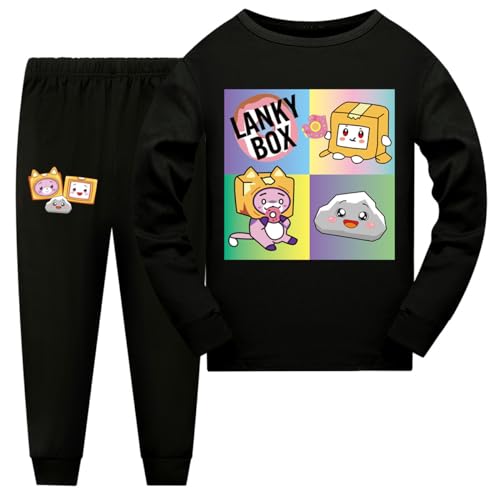 LankyBox Pyjamas Set For Boys Pajamas Cartoon Kids 2Pcs Long Sleeve Cotton Pjs Nightwear Set Print Child Sleepwear