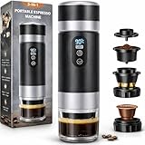 Cafetera Portatil Capsulas compatible Nespresso Dolce Gusto y Café Molido - Versión Mejorada 2026 - Coffe Machine - Maquina de Cafe Portátil Multicapsulas Universal 20 BAR Con Pantalla LED y 80ml