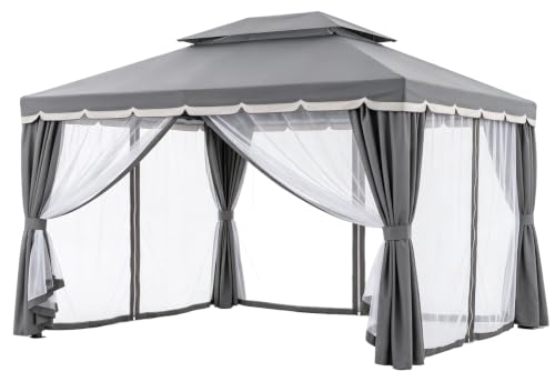 10x13 FT Gazebo with Mesh Netting